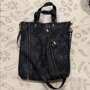 Marc Jacob’s Vintage Black Leather Multi-Zip Shoulder Tote